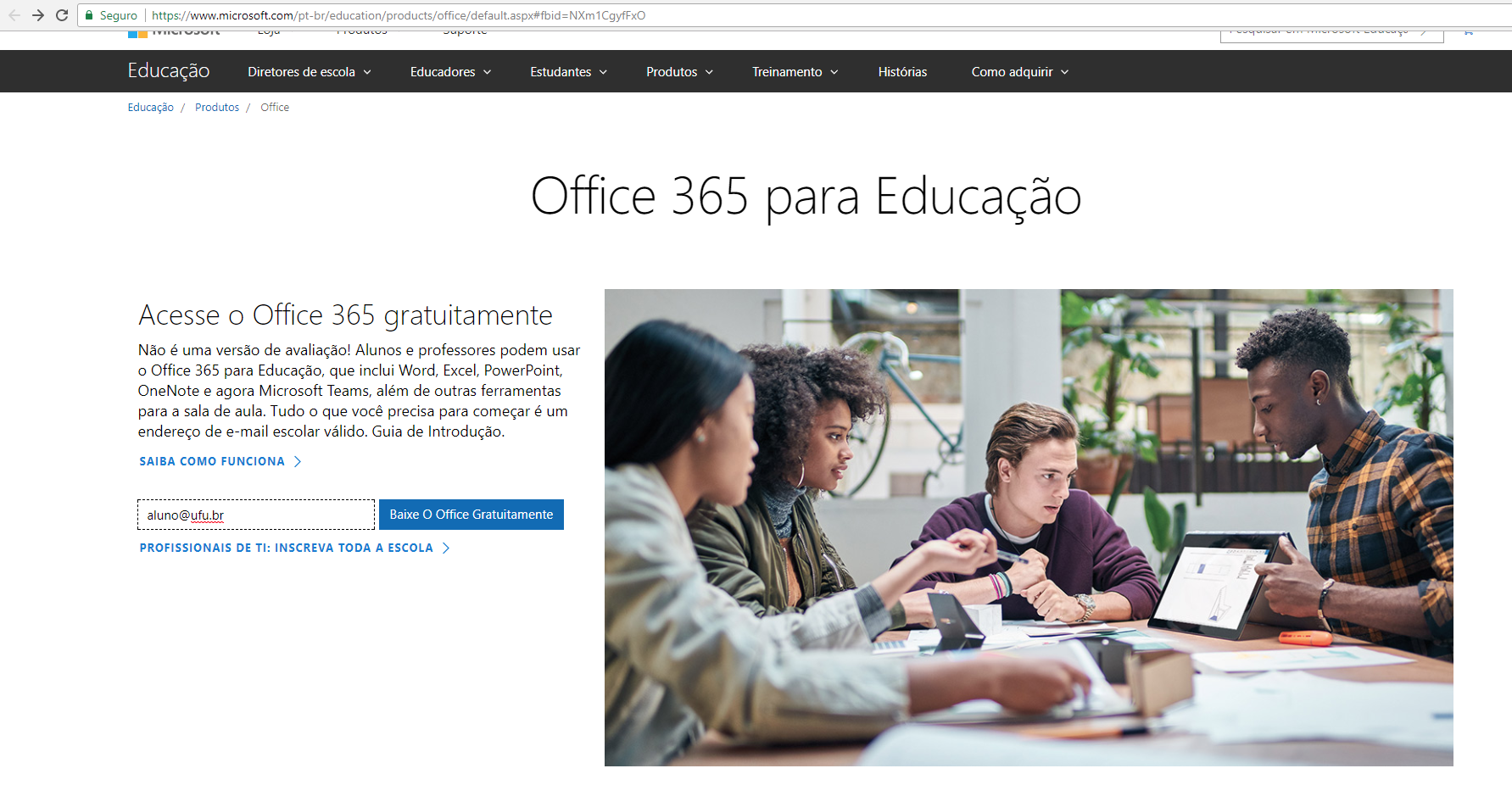 Acesso ao Office Education 365 Estudante e Professor html 108cef9eaa901fc1.png