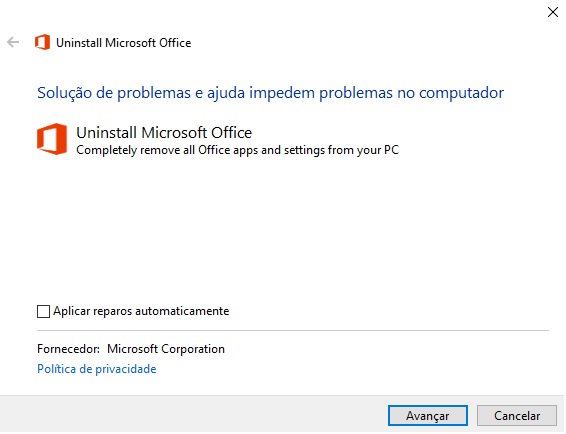Ferramenta de Remoção do Microsoft Office - WikiCTI