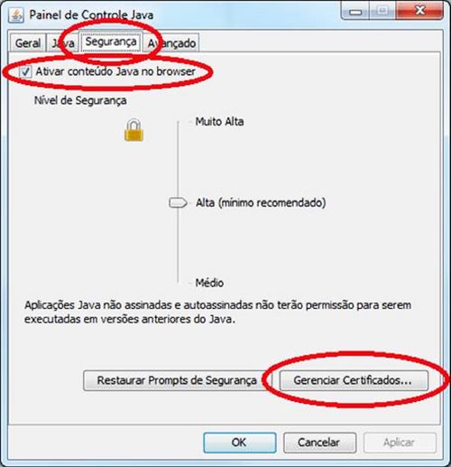 Configuração de assinaturas